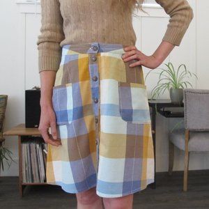 Mata Traders Madras Plaid Skirt